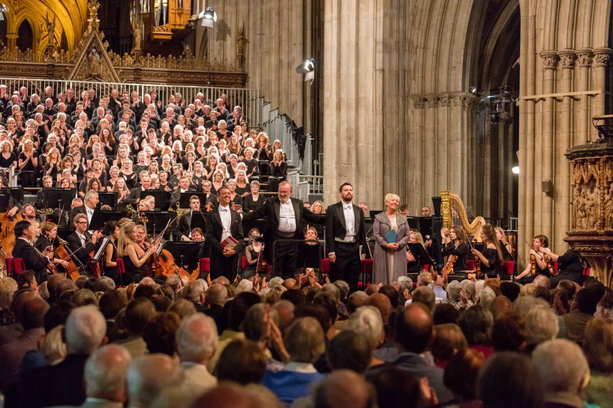 3 Choirs Festival- choir singing in Worcester Cathedral Credit Michael Whitefoot