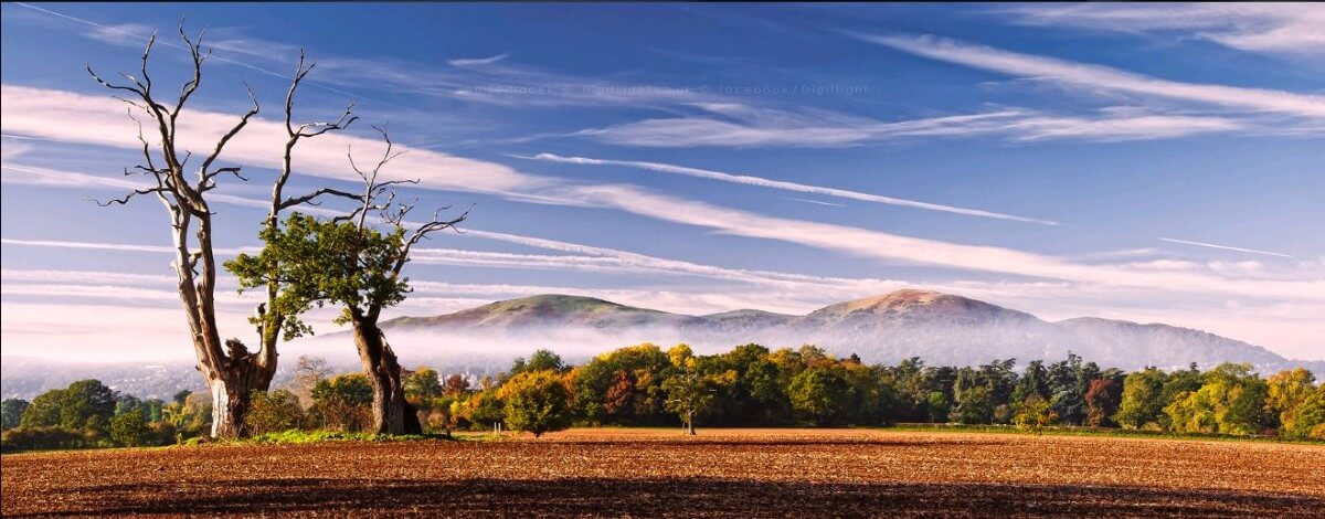 Malvern Hills in Autumn with mist by Jan Sedlacek
