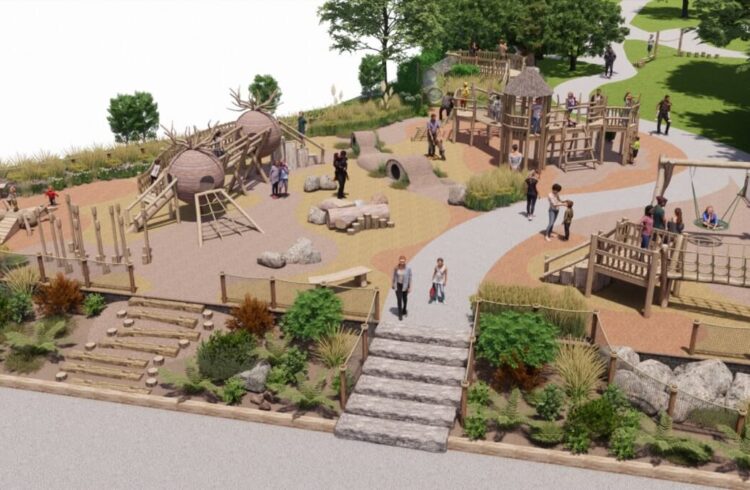 Artistic representations of the new Play Area at Priory Park in Great Malvern. Images supplied by Flights of Fantasy Creative Play Ltd.