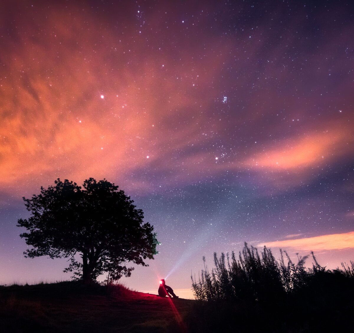 Malvern Hills with stars by Jan Sedlacek