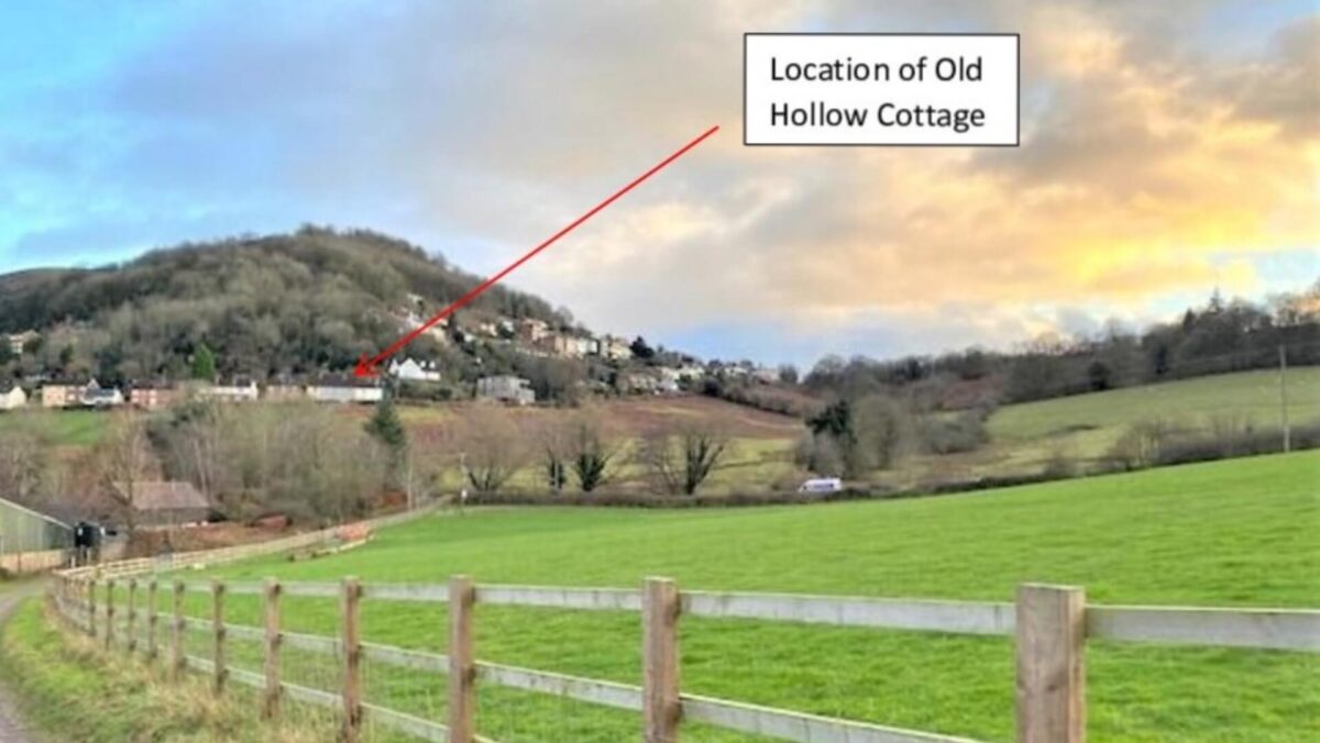 Photo showing location of Old Hollow on the slopes of the Malvern Hills