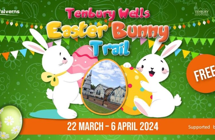 Cartoon Easter bunny trail advertisement