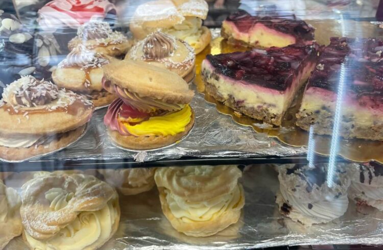 A selection of cakes and pastries