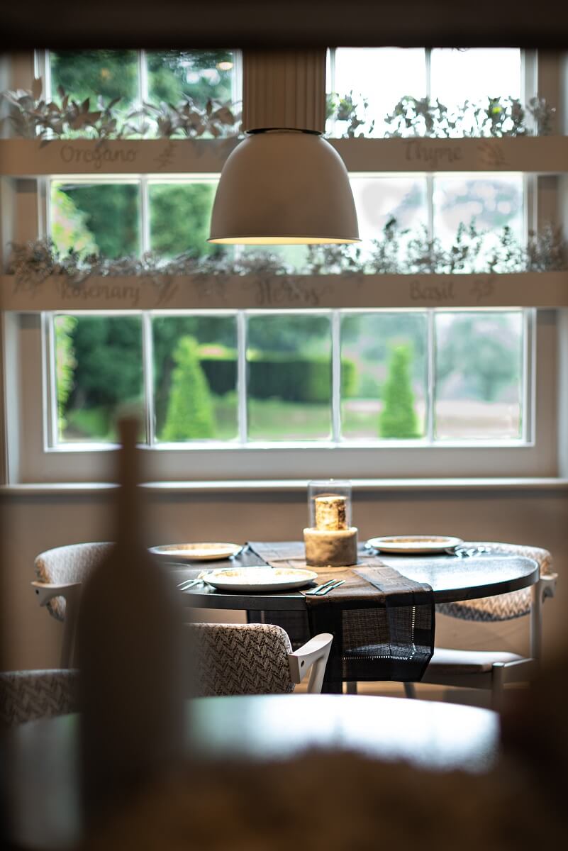 Dining area with view to gardens