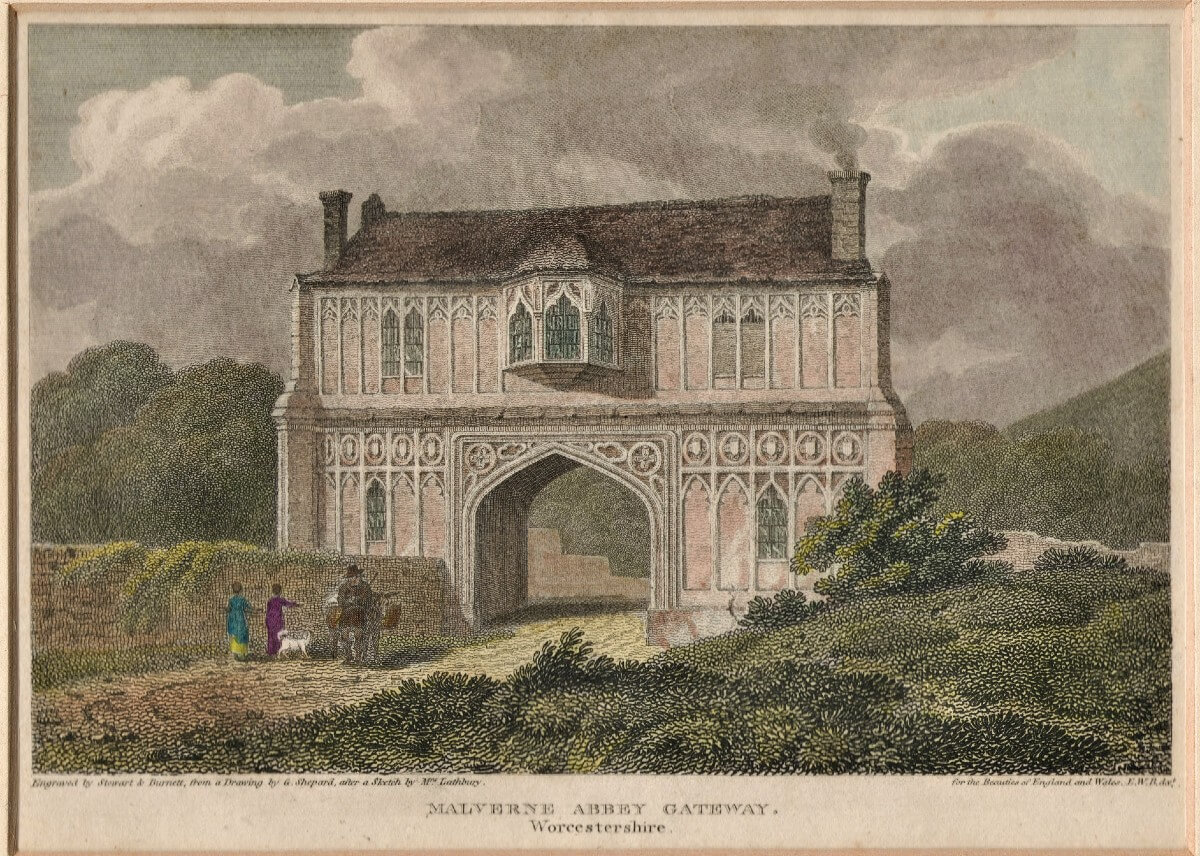 An old drawing of Priory Gatehouse