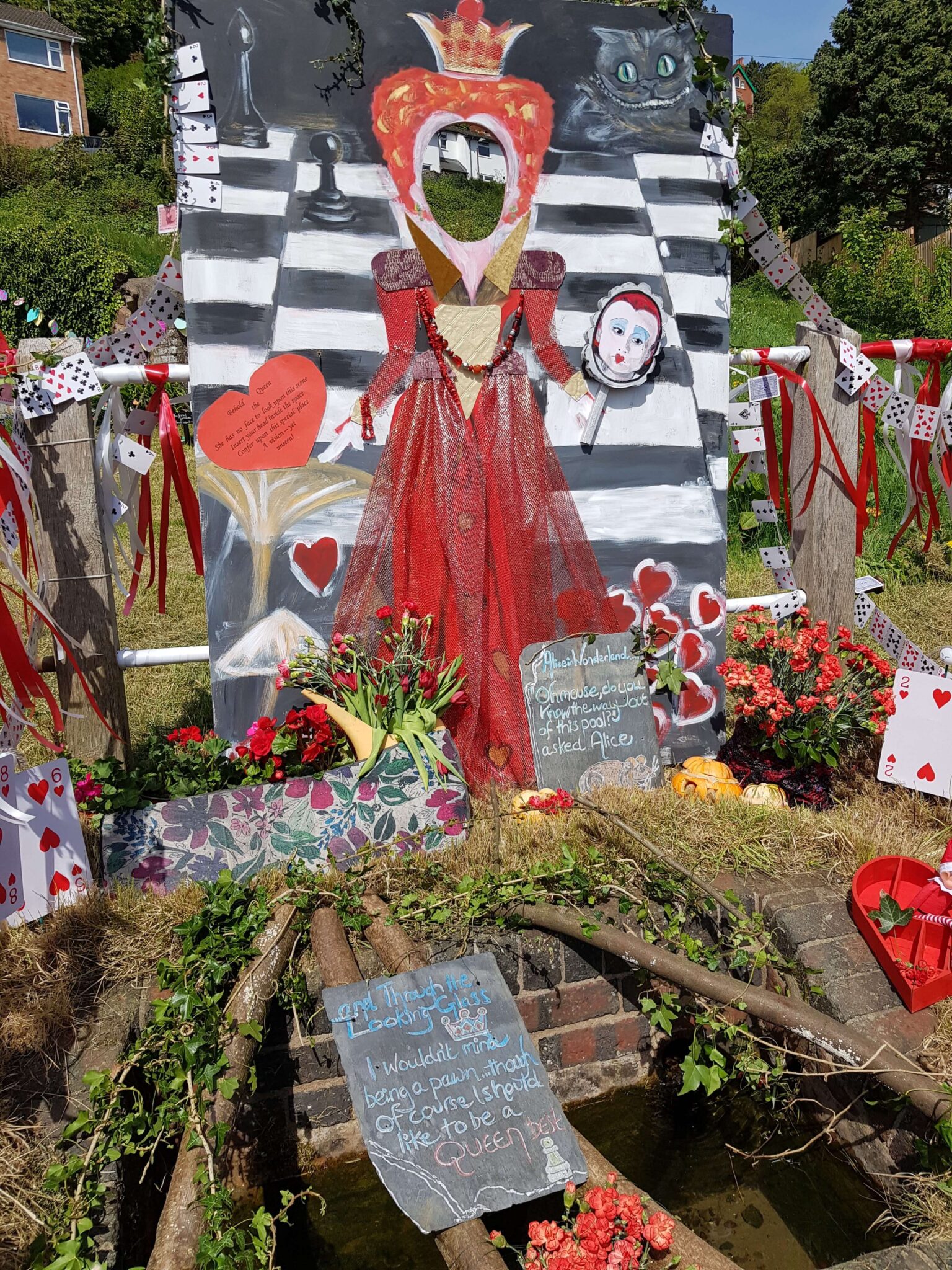 Lower Wyche Trough decorated as the queen of hearts