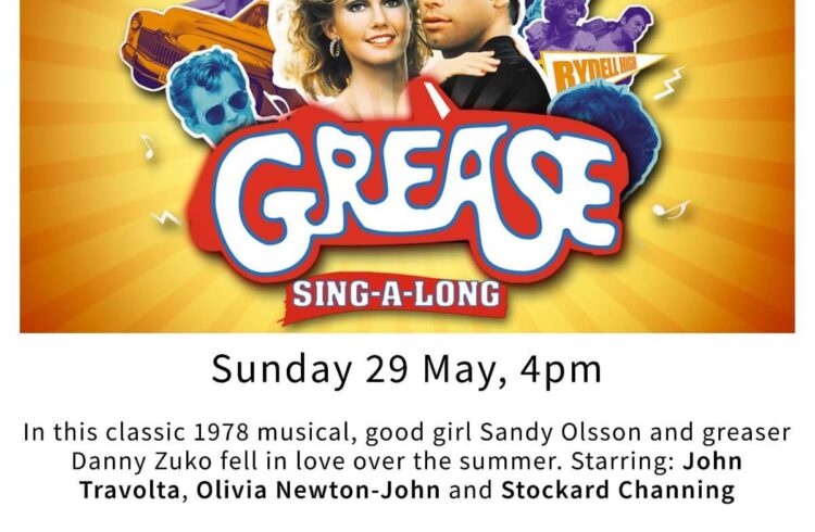 Poster for the Grease Sing along At The Regal Tenbury