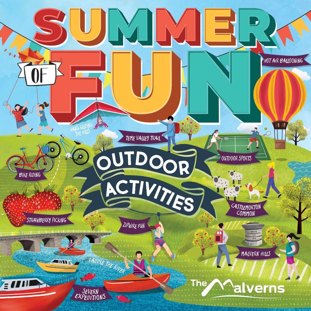 Outdoor Activities Summer of Fun Graphic
