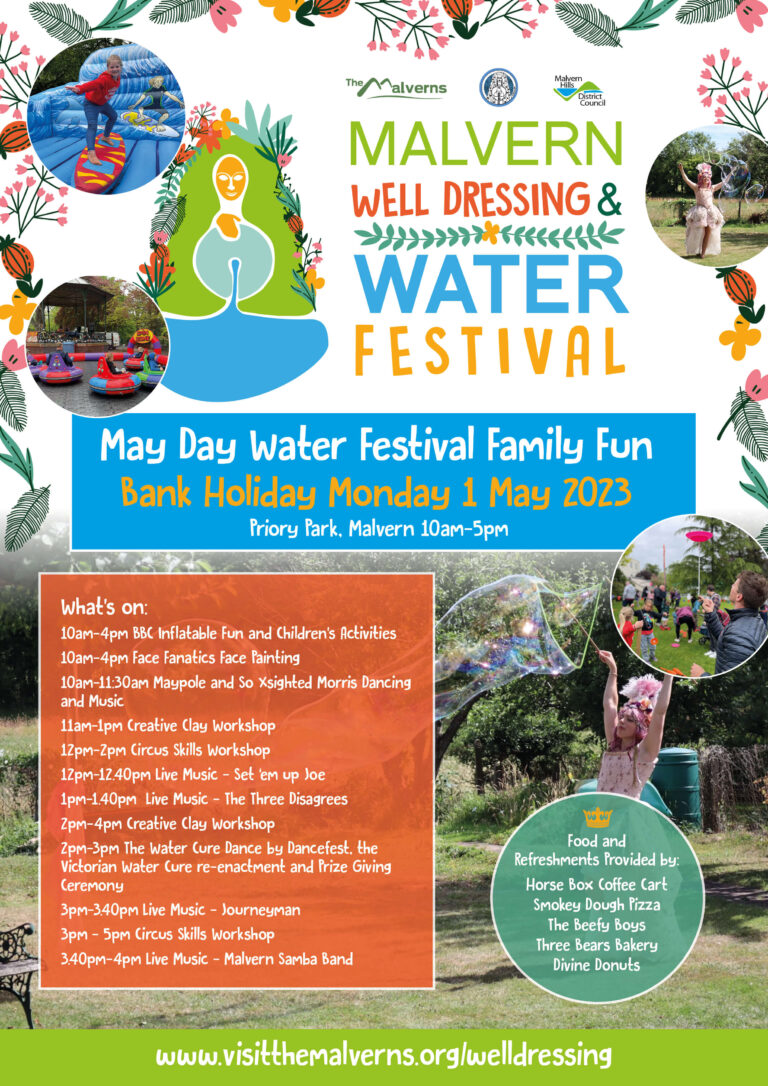 Well dressing and Water festival fun day poster 2023