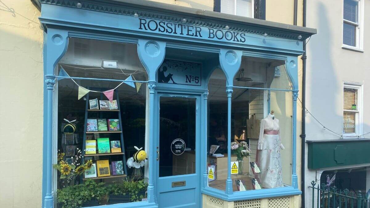 Victorian Shop front painted a baby blue