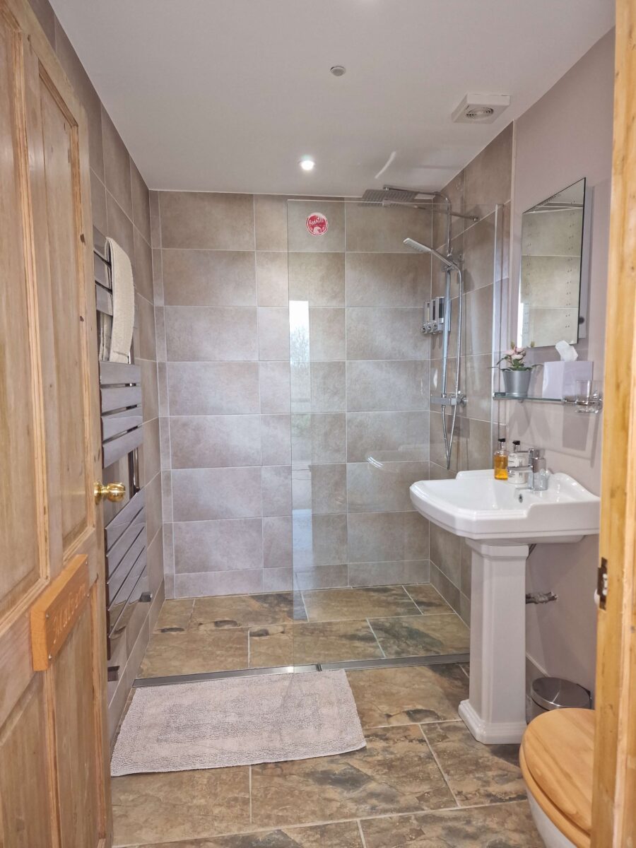 Clean small shower room