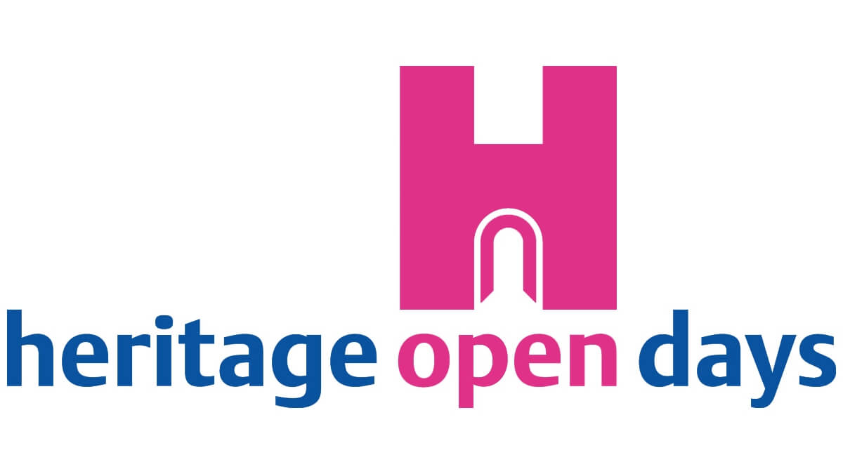 Heritage Open Days logo in blue and pink