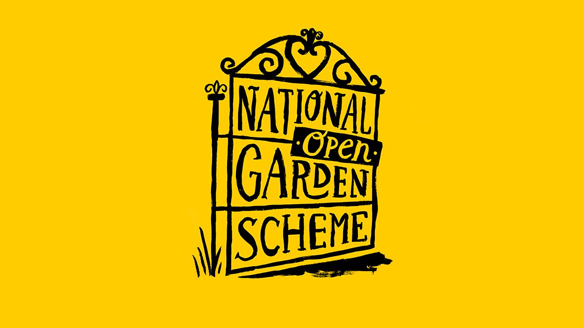 National Garden Scheme logo in the form of a garden gate