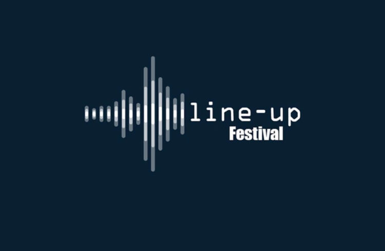 Line-up Festival logo made up of lines representing sound