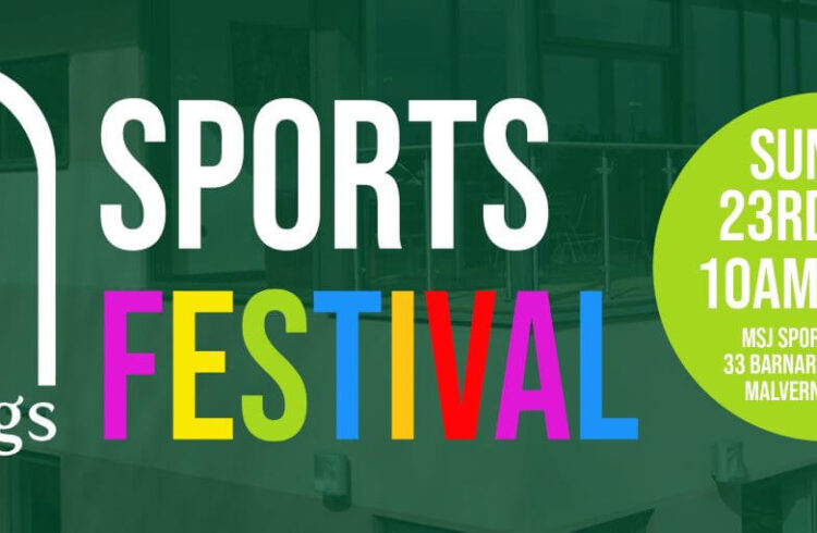 Advertising banner for the sports festival