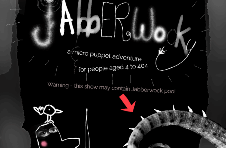 Poster of a Jabberwocky puppet show poster