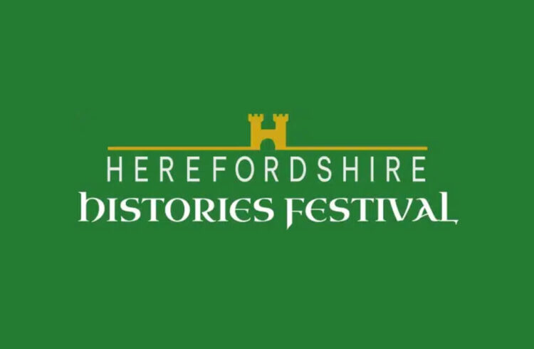 Herefordshire Histories Festival logo on green background