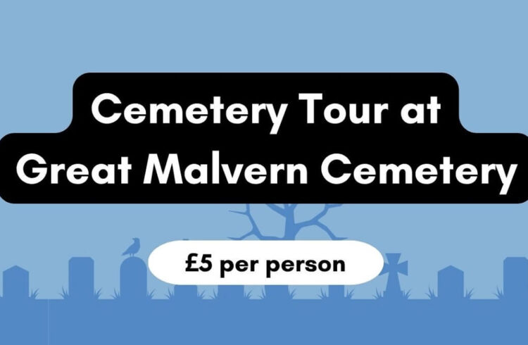 Advert for cemetery tour (see description for details)