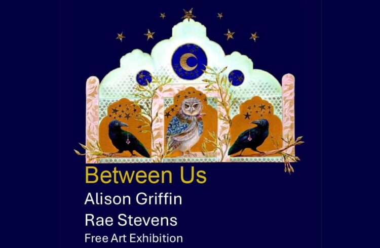 Promotional image for 'Between Us' exhibition at Malvern Library
