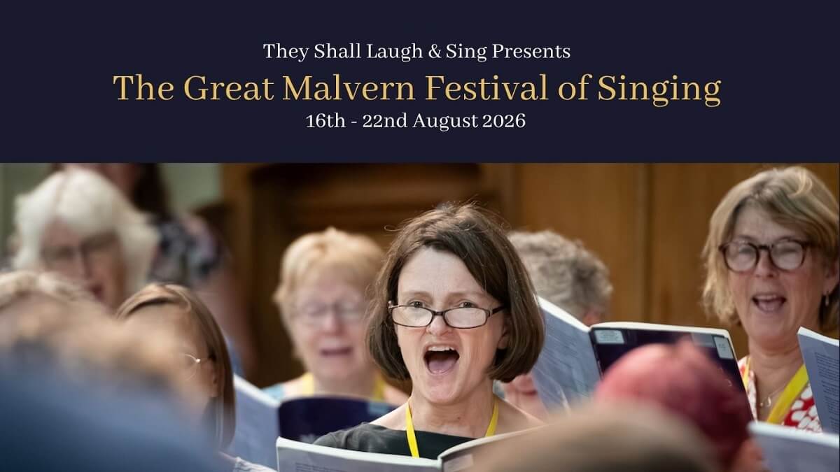 A group of people singing