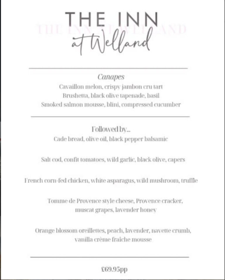 a menu