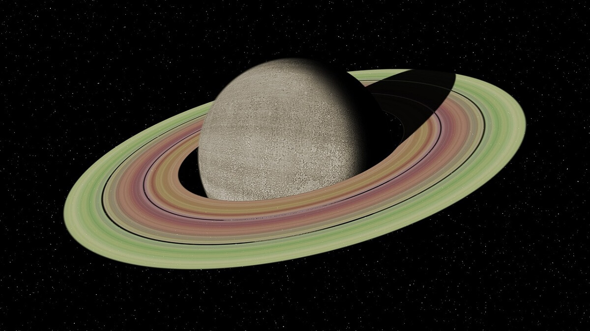 Image of the planet Saturn, with its rings
