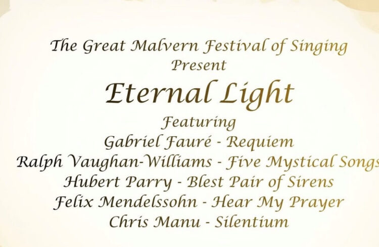 Poster for concert 2 at Great Malvern Festival of Singing