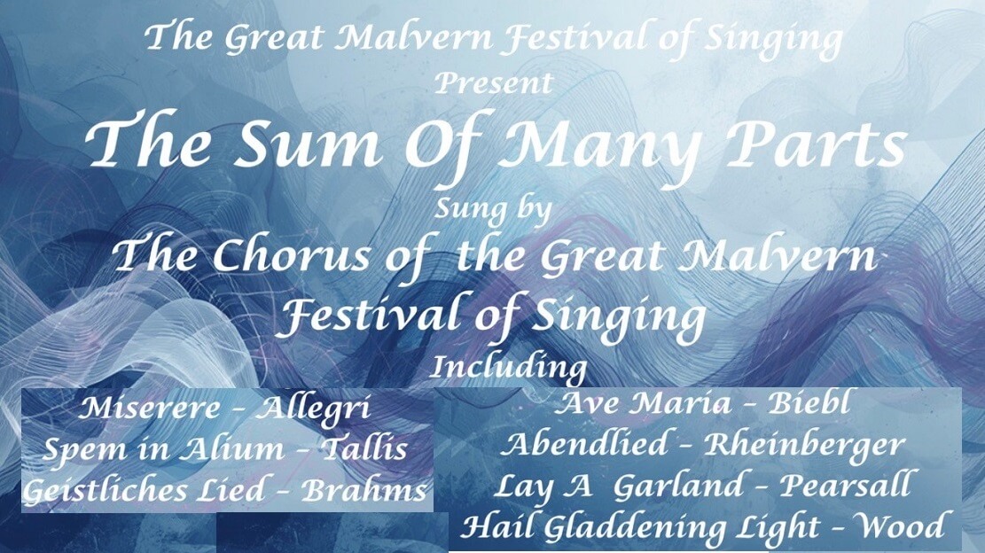 Poster for concert 4 at Great Malvern Festival of Singing